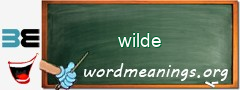WordMeaning blackboard for wilde
